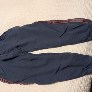 Men's Navy Jogger Pants with Red Stripe